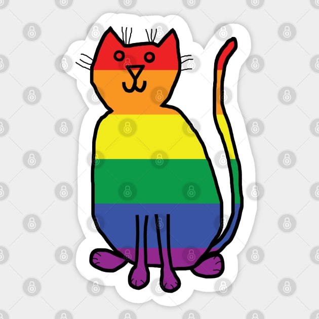 Pride Kitty Cat Sticker by ellenhenryart